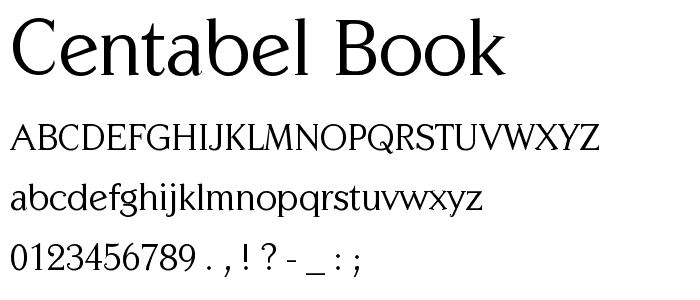 Centabel Book font
